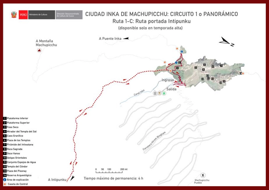 Machu Picchu circuit 1-C: Intipunku cover route