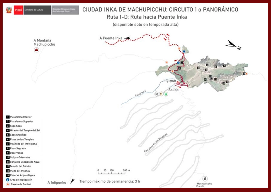 Machu Picchu circuit 1-D: Inka Bridge Route