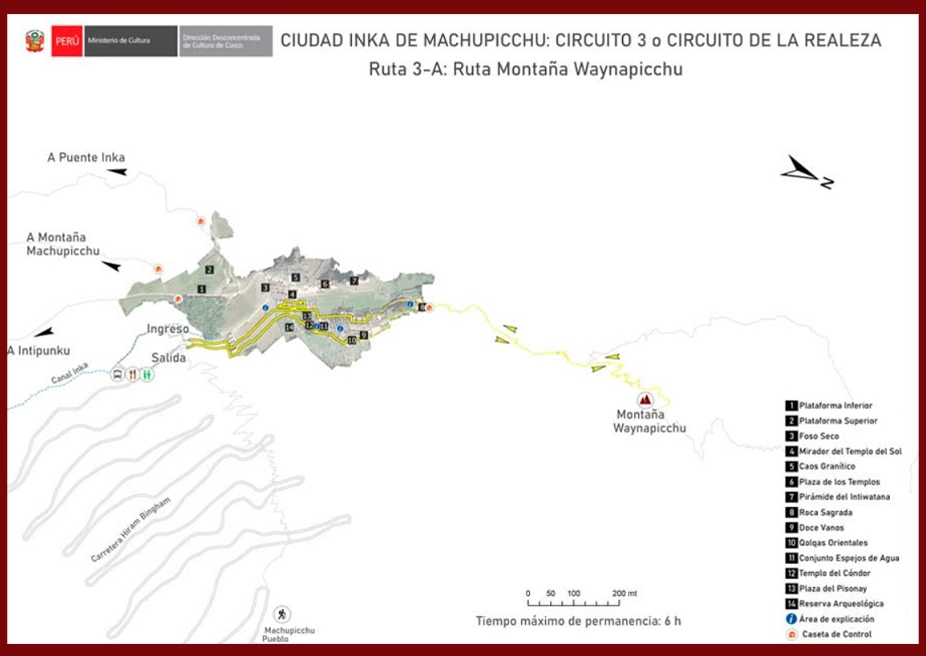 Machu Picchu circuit 3-A: Huayna Picchu route