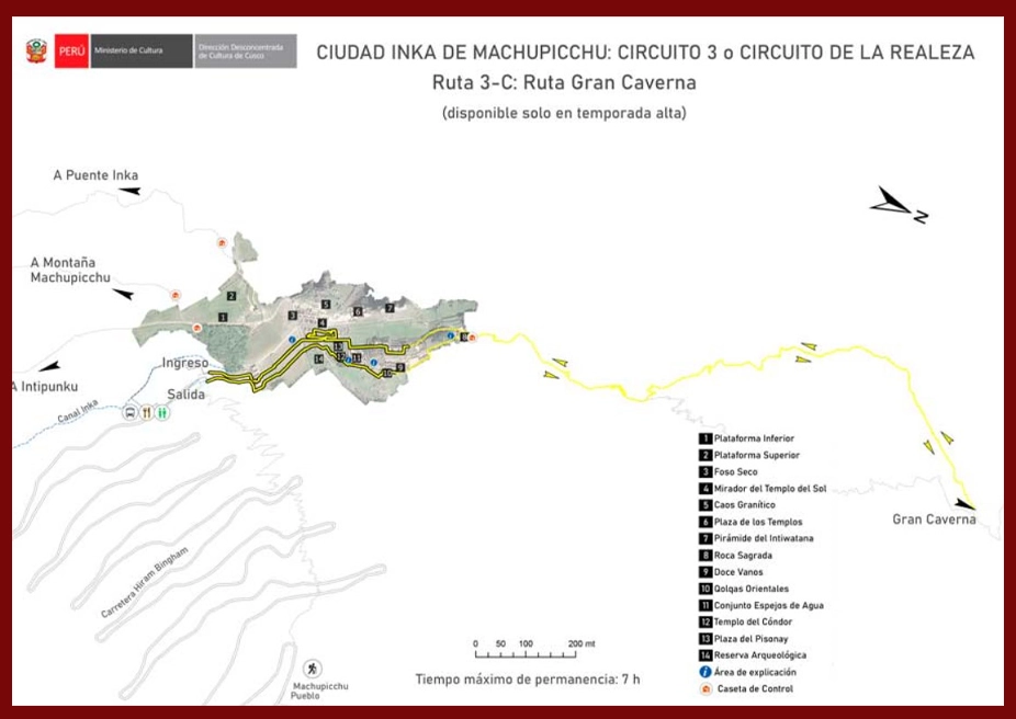 Machu Picchu circuit 3-C: Great Cavern Route