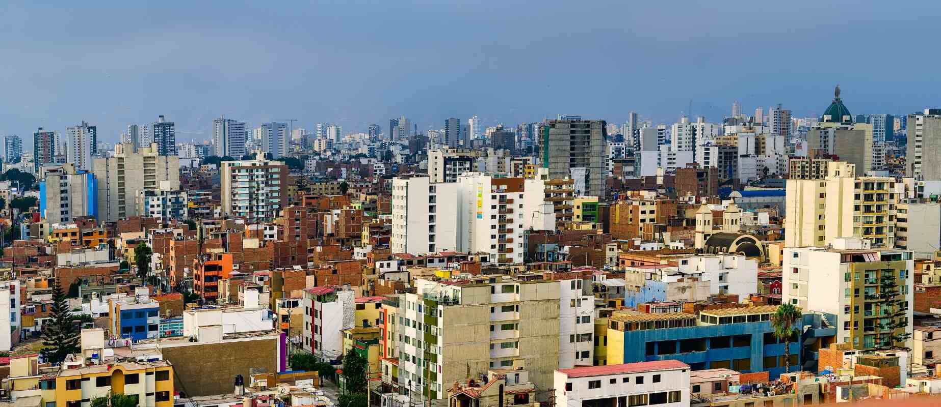 aerial view of the city of Lima