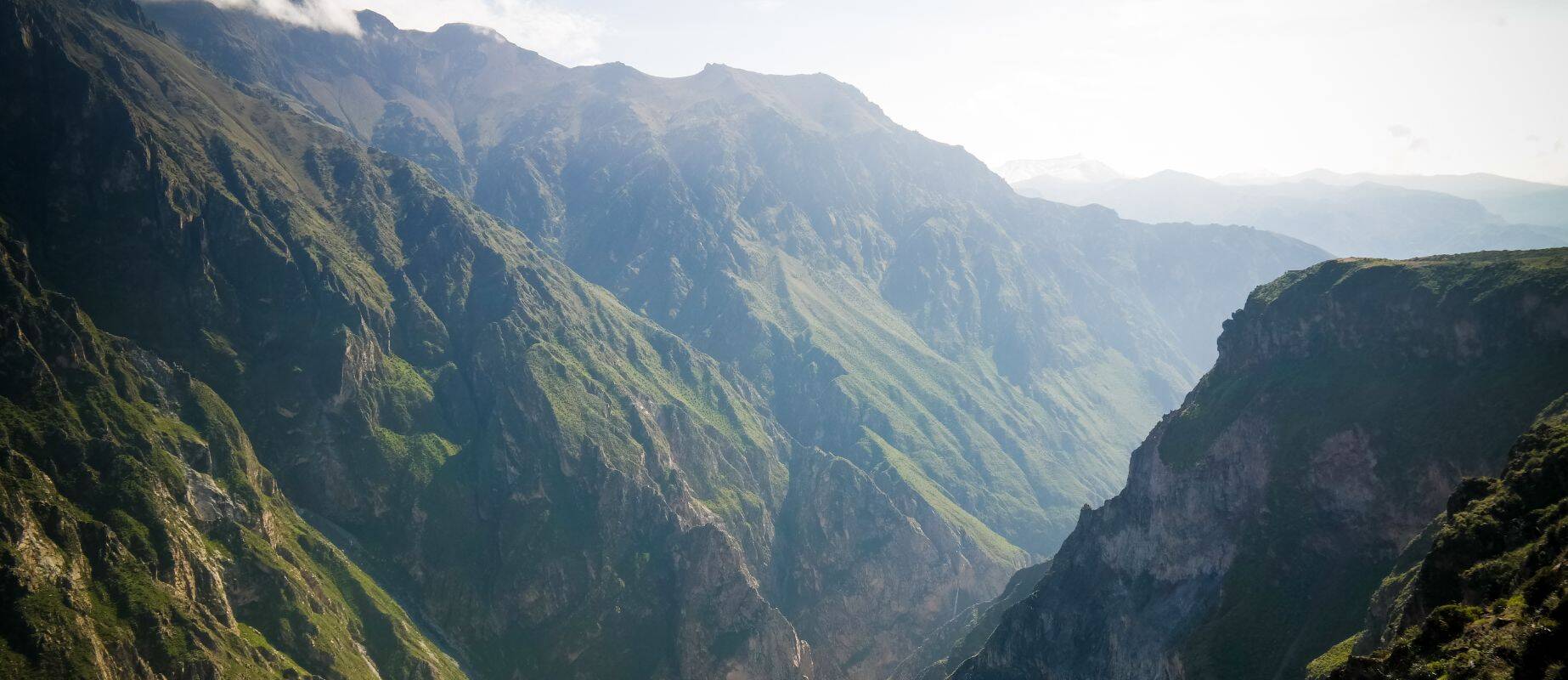 view of the condor cross in the colca canyon