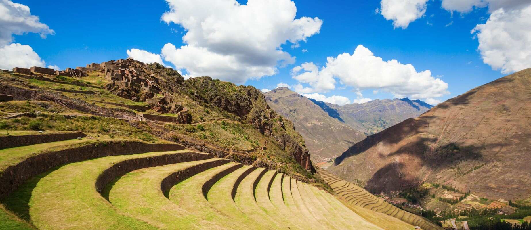 Pisac archaeological center in the Sacred Valley