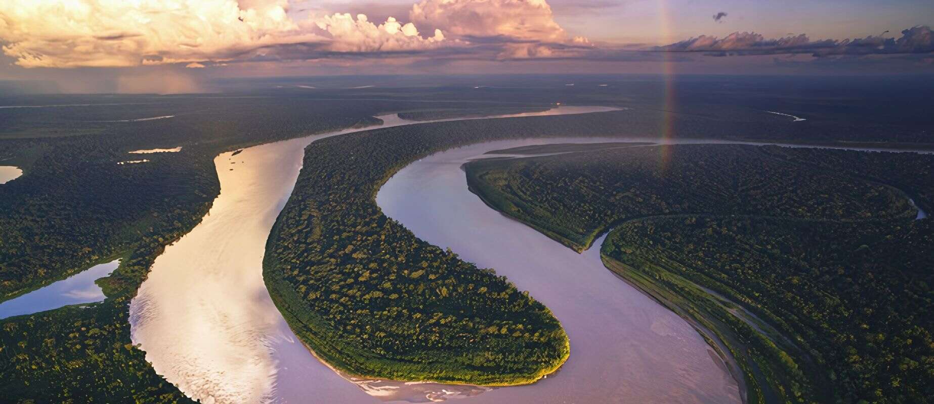 aerial view of the madre de dios river