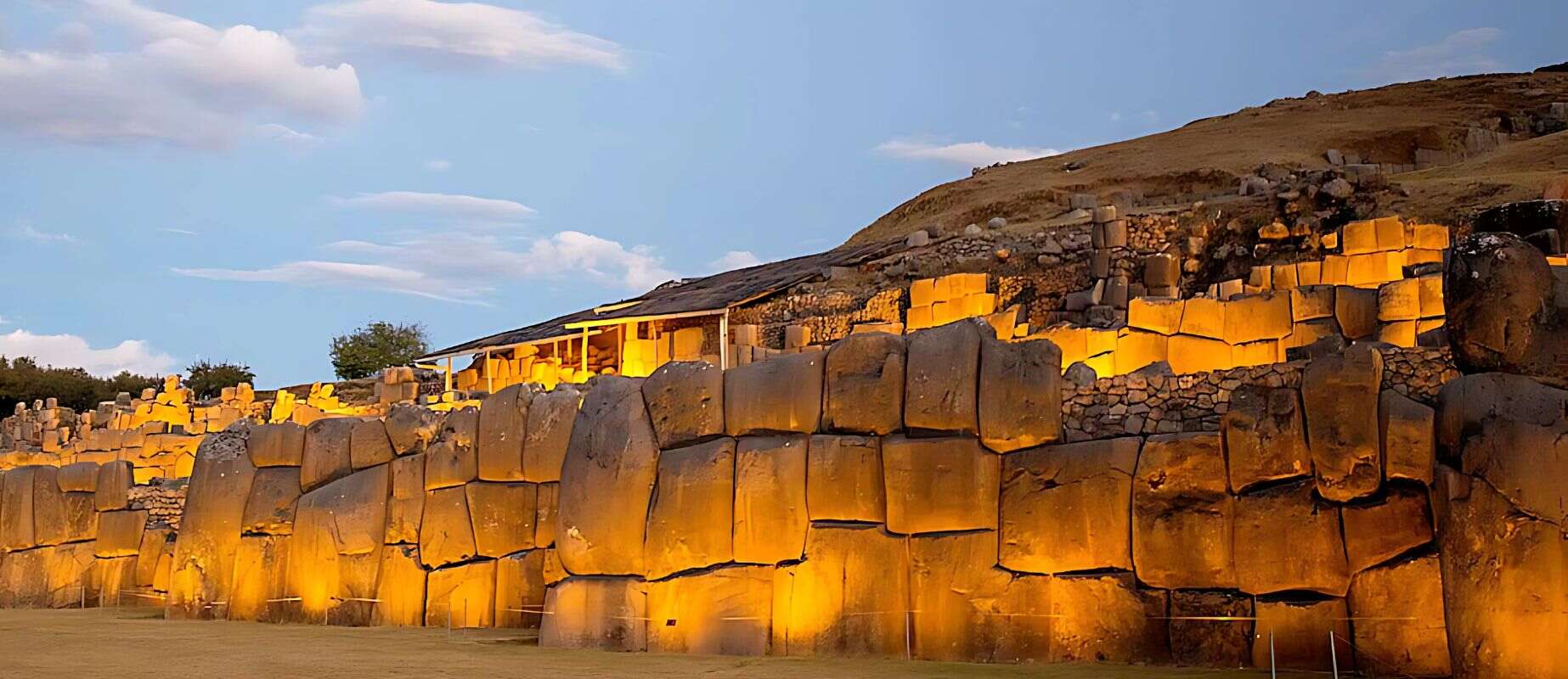view of sacsayhuaman at dusk